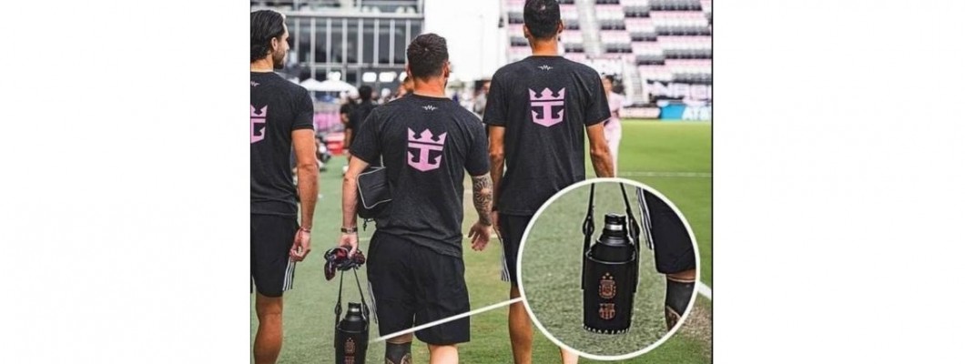 Messin vesipullossa on Barcelonan vaakuna