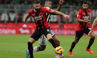 Milan etenee, Giroud pelin paras