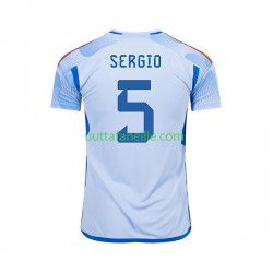 Jalkapallo Pelipaitoja Espanja SERGIO BUSQUETS 5 Mies Vieraspeliasu MM-kisat 2022 Lyhythihainen