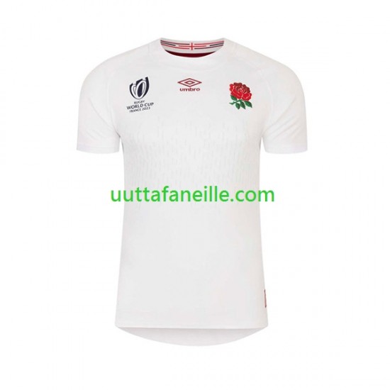 Jalkapallo Pelipaitoja Englanti Mies Kotipeliasu Rugby RWC 2023 Lyhythihainen