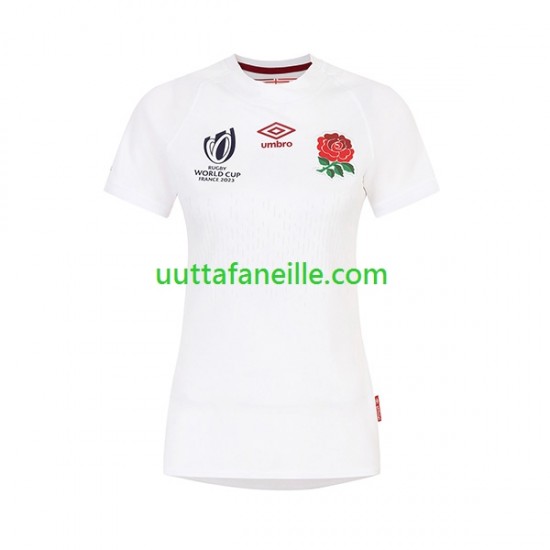 Jalkapallo Pelipaitoja Englanti Nainen Kotipeliasu Rugby RWC 2023 Lyhythihainen