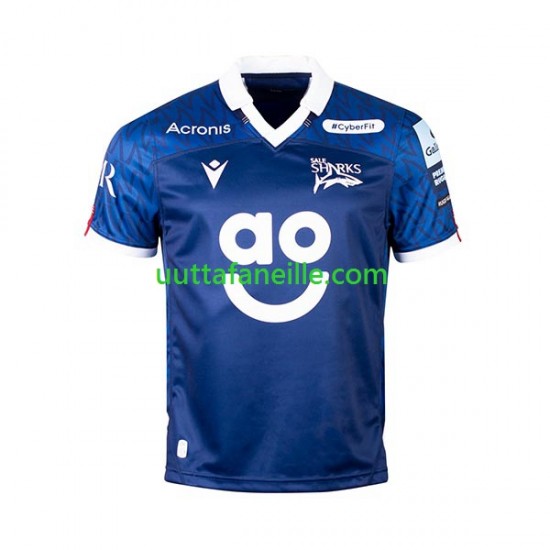 Jalkapallo Pelipaitoja Sale Sharks Mies Kotipeliasu Rugby 2023 Lyhythihainen