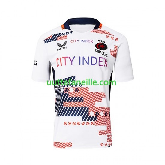 Jalkapallo Pelipaitoja Saracens Mies Vieraspeliasu Rugby 2023 Lyhythihainen