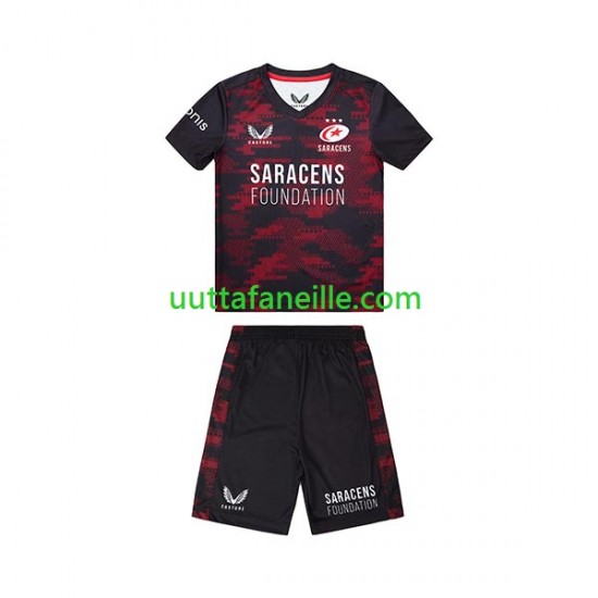 Jalkapallo Pelipaitoja Saracens Lasten Kotipeliasu Rugby 2023 Lyhythihainen