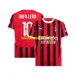 Jalkapallo Pelipaitoja AC Milan UCL Font RAFA LEAO 10 Mies Kotipeliasu 2024-2025 Lyhythihainen