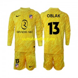 Jalkapallo Pelipaitoja Atlético Madrid Jan Oblak 13 Maalivahti Lasten Kolmas peliasu 2024-2025 Pitkähihainen
