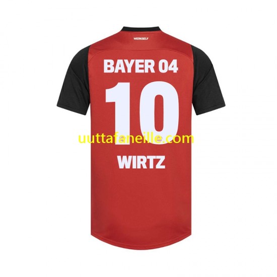 Jalkapallo Pelipaitoja Bayer 04 Leverkusen Florian Wirtz 10 Mies Kotipeliasu 2024-2025 Lyhythihainen