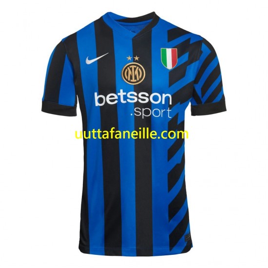 Jalkapallo Pelipaitoja Inter Milan Mies Kotipeliasu 2024-2025 Lyhythihainen