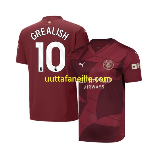 Jalkapallo Pelipaitoja Manchester City Jack Grealish 10 Mies Kolmas peliasu 2024-2025 Lyhythihainen