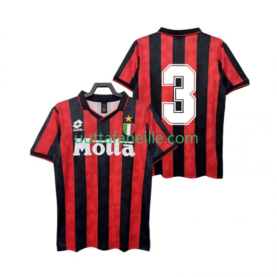 Jalkapallo Pelipaitoja AC Milan 3 1993 Retro Mies Kotipeliasu 1994 Lyhythihainen