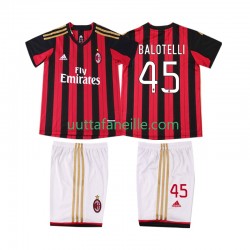 Jalkapallo Pelipaitoja AC Milan BALOTELL 45 2013 2014 Retro Lasten Kotipeliasu Lyhythihainen