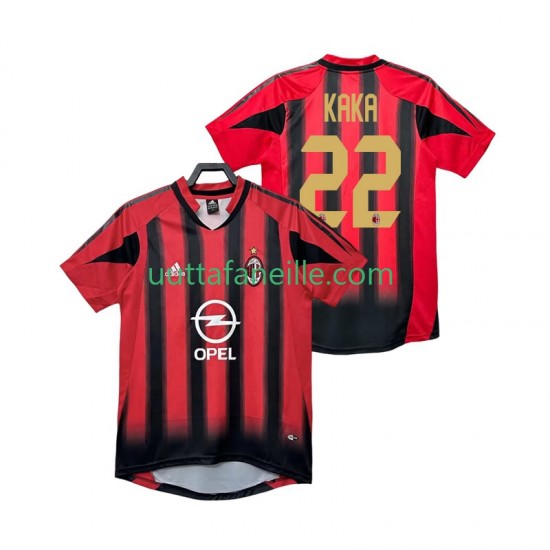 Jalkapallo Pelipaitoja AC Milan KAKA 22 2005 Retro Mies Kotipeliasu 2004 Lyhythihainen
