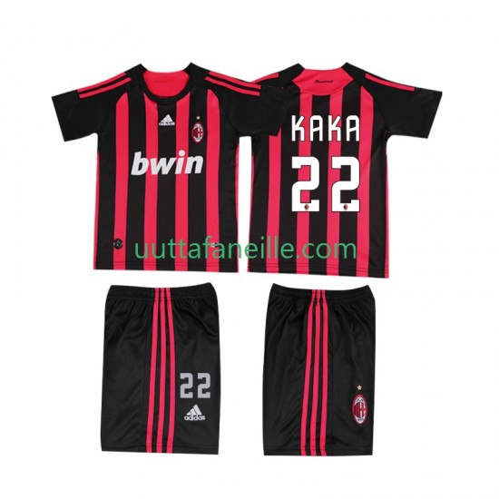 Jalkapallo Pelipaitoja AC Milan KAKA 22 2009 Retro Lasten Kotipeliasu 2008 Lyhythihainen