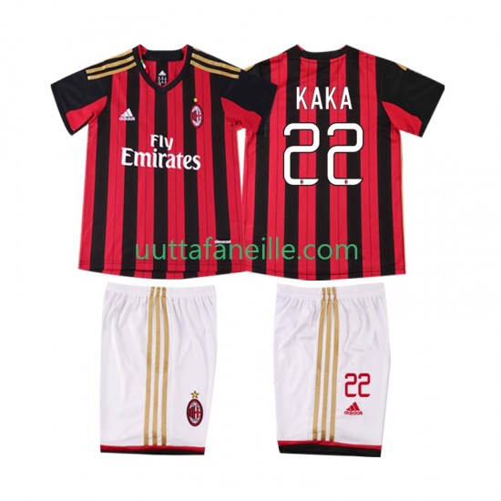Jalkapallo Pelipaitoja AC Milan KAKA 22 2013 2014 Retro Lasten Kotipeliasu Lyhythihainen