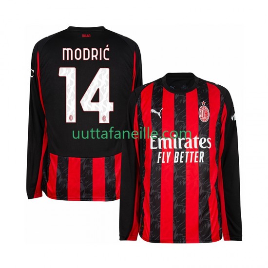 Jalkapallo Pelipaitoja AC Milan Modrić Luca 14 Mies Kotipeliasu 2025-2026 Pitkähihainen