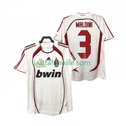 Jalkapallo Pelipaitoja AC Milan MALDINI 3 2007 Retro Mies Vieraspeliasu 2006 Lyhythihainen