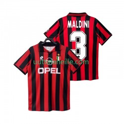 Jalkapallo Pelipaitoja AC Milan MALDINI 3 1996 1997 Retro Mies Kotipeliasu Lyhythihainen