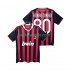 Jalkapallo Pelipaitoja AC Milan RONALDINHO 80 2009 Retro Mies Kotipeliasu 2010 Lyhythihainen