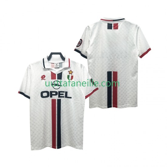 Jalkapallo Pelipaitoja AC Milan 1996 1997 Retro Mies Vieraspeliasu Lyhythihainen