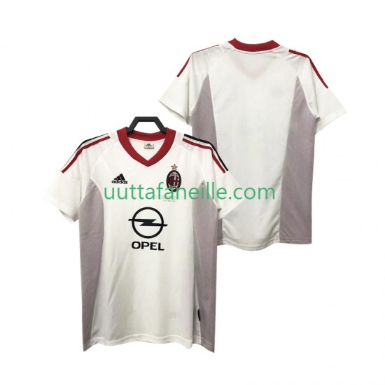 Jalkapallo Pelipaitoja AC Milan 2005 Retro Mies Vieraspeliasu 2004 Lyhythihainen