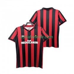 Jalkapallo Pelipaitoja AC Milan 1990 1991 Retro Mies Kotipeliasu Lyhythihainen