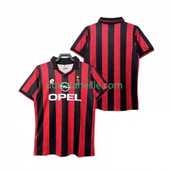 Jalkapallo Pelipaitoja AC Milan 1995 1996 Retro Mies Kotipeliasu Lyhythihainen