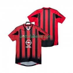 Jalkapallo Pelipaitoja AC Milan 2005 Retro Mies Kotipeliasu 2004 Lyhythihainen