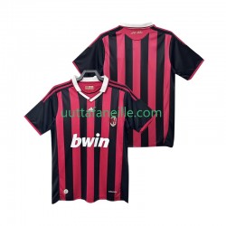 Jalkapallo Pelipaitoja AC Milan 2009 Retro Mies Kotipeliasu 2010 Lyhythihainen