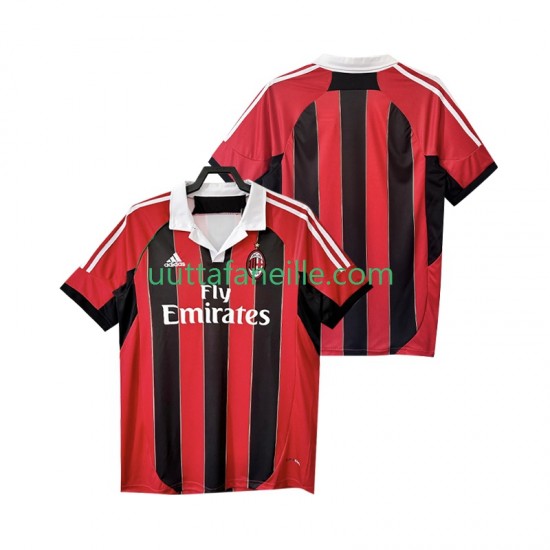 Jalkapallo Pelipaitoja AC Milan 2012 2013 Retro Mies Kotipeliasu Lyhythihainen