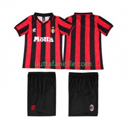 Jalkapallo Pelipaitoja AC Milan 1993 Retro Lasten Kotipeliasu 1994 Lyhythihainen