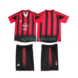 Jalkapallo Pelipaitoja AC Milan 2005 Retro Lasten Kotipeliasu 2004 Lyhythihainen