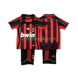 Jalkapallo Pelipaitoja AC Milan 2007 Retro Lasten Kotipeliasu 2006 Lyhythihainen