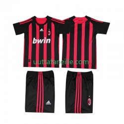 Jalkapallo Pelipaitoja AC Milan 2009 Retro Lasten Kotipeliasu 2008 Lyhythihainen