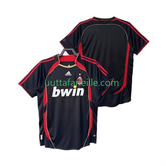 Jalkapallo Pelipaitoja AC Milan 2007 Retro Mies Kolmas peliasu 2006 Lyhythihainen