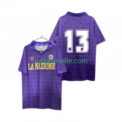 Jalkapallo Pelipaitoja ACF Fiorentina 13 1989 1990 Retro Mies Kotipeliasu Lyhythihainen