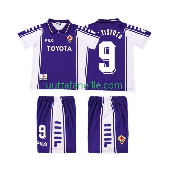 Jalkapallo Pelipaitoja ACF Fiorentina BASTUTA 9 2000 Retro Lasten Kotipeliasu 1999 Lyhythihainen