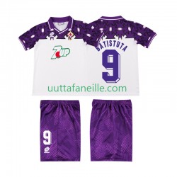 Jalkapallo Pelipaitoja ACF Fiorentina BATISTUTA 9 1992 1993 Retro Lasten Vieraspeliasu Lyhythihainen