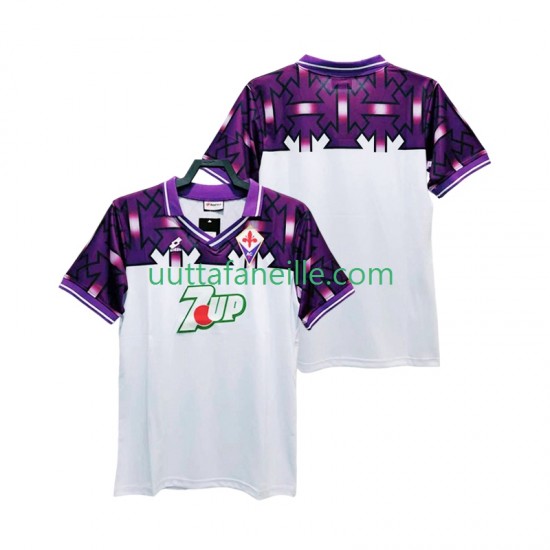 Jalkapallo Pelipaitoja ACF Fiorentina 1992 1993 Retro Mies Vieraspeliasu Lyhythihainen