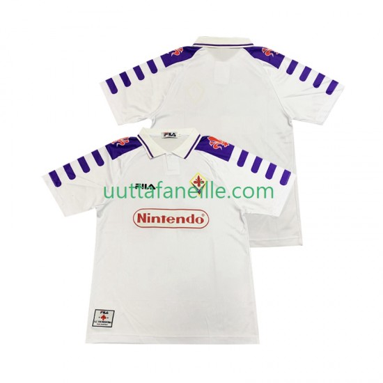 Jalkapallo Pelipaitoja ACF Fiorentina Retro Mies Vieraspeliasu 1998 1999 Lyhythihainen