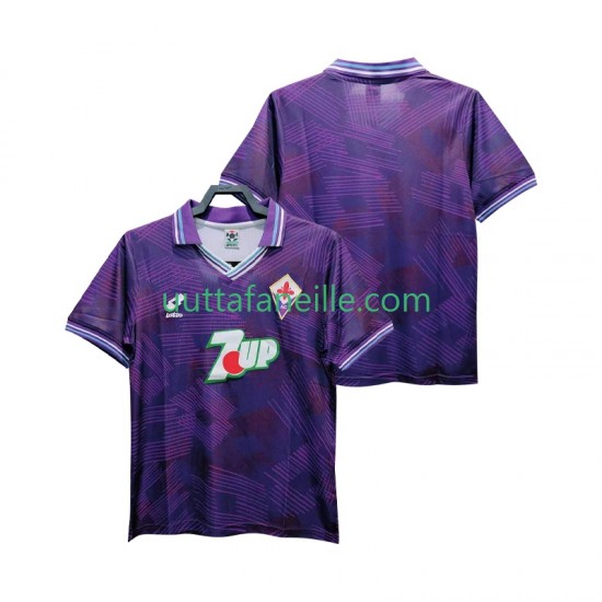 Jalkapallo Pelipaitoja ACF Fiorentina 1992 1993 Retro Mies Kotipeliasu Lyhythihainen