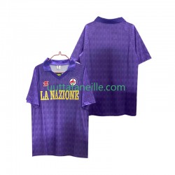 Jalkapallo Pelipaitoja ACF Fiorentina 1989 1990 Retro Mies Kotipeliasu Lyhythihainen