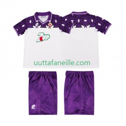 Jalkapallo Pelipaitoja ACF Fiorentina 1992 1993 Retro Lasten Vieraspeliasu Lyhythihainen