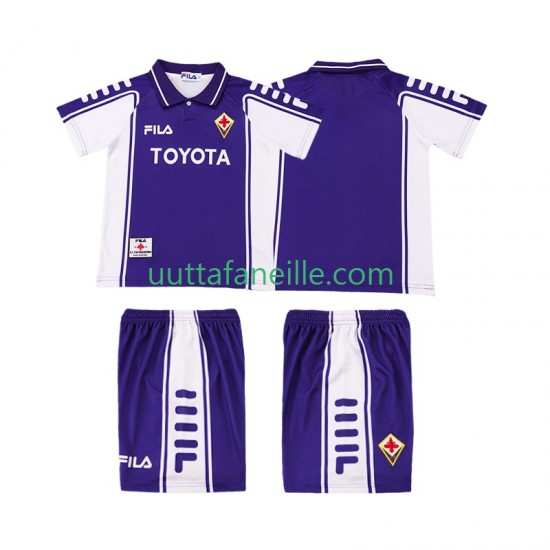 Jalkapallo Pelipaitoja ACF Fiorentina 2000 Retro Lasten Kotipeliasu 1999 Lyhythihainen