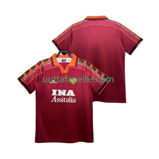 Jalkapallo Pelipaitoja AS Roma Retro Mies Kotipeliasu 1998 1999 Lyhythihainen