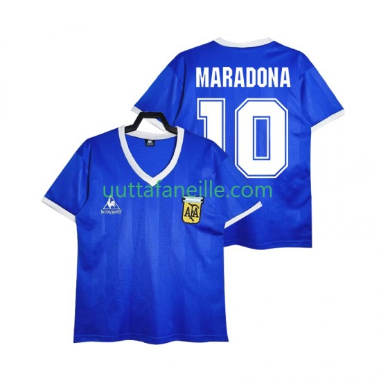 Jalkapallo Pelipaitoja Argentiina MARADONA 10 1986 Retro Mies Vieraspeliasu Lyhythihainen