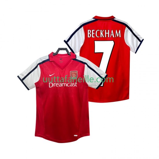 Jalkapallo Pelipaitoja Arsenal BECKHAM 7 2001 Retro Mies Kotipeliasu 2002 Lyhythihainen