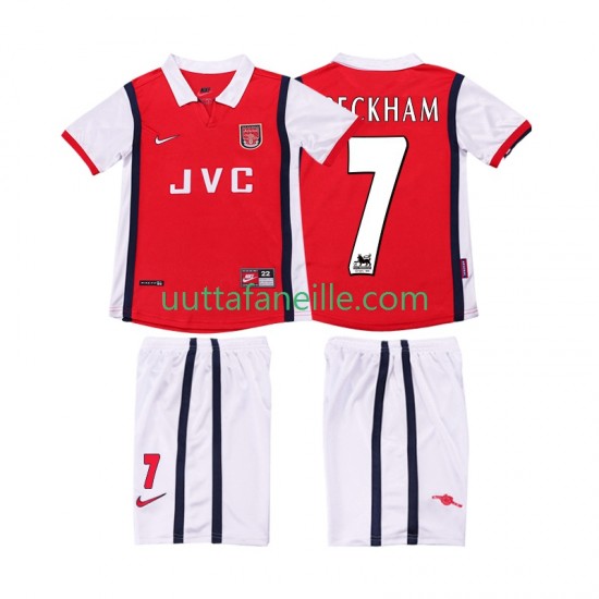 Jalkapallo Pelipaitoja Arsenal BECKHAM 7 Retro Lasten Kotipeliasu 1998 1999 Lyhythihainen