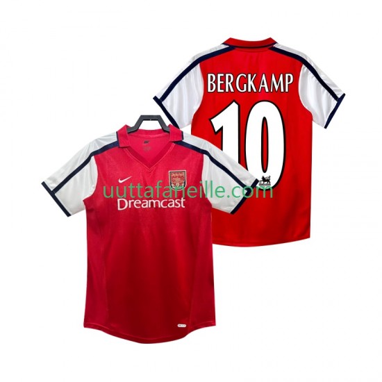 Jalkapallo Pelipaitoja Arsenal BERGKAMP 10 2001 Retro Mies Kotipeliasu 2002 Lyhythihainen