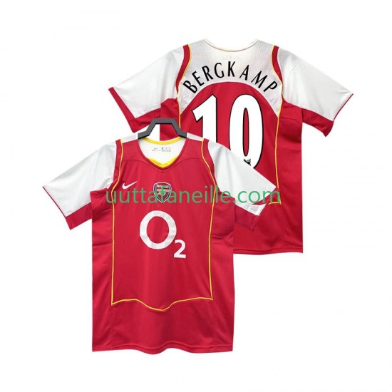 Jalkapallo Pelipaitoja Arsenal BERGKAMP 10 2005 Retro Mies Kotipeliasu 2004 Lyhythihainen