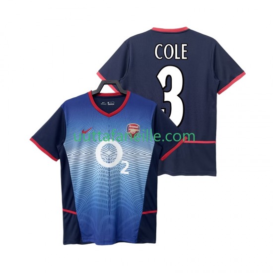 Jalkapallo Pelipaitoja Arsenal COLE 3 Retro Mies Vieraspeliasu 2004 2002 Lyhythihainen